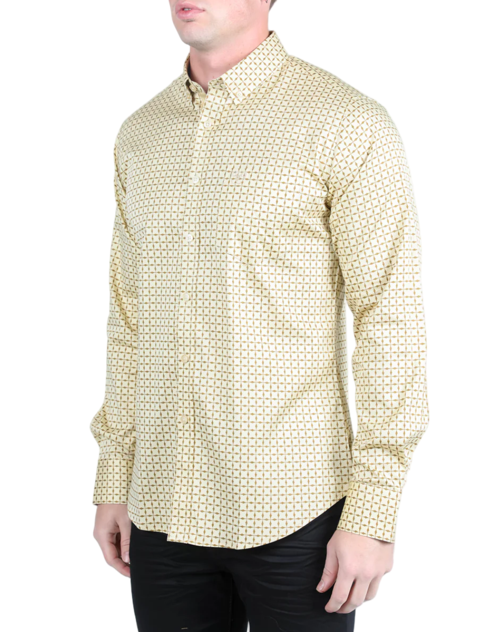 El Patrón - Men’s Long Sleeve Shirt (Black & Butter)