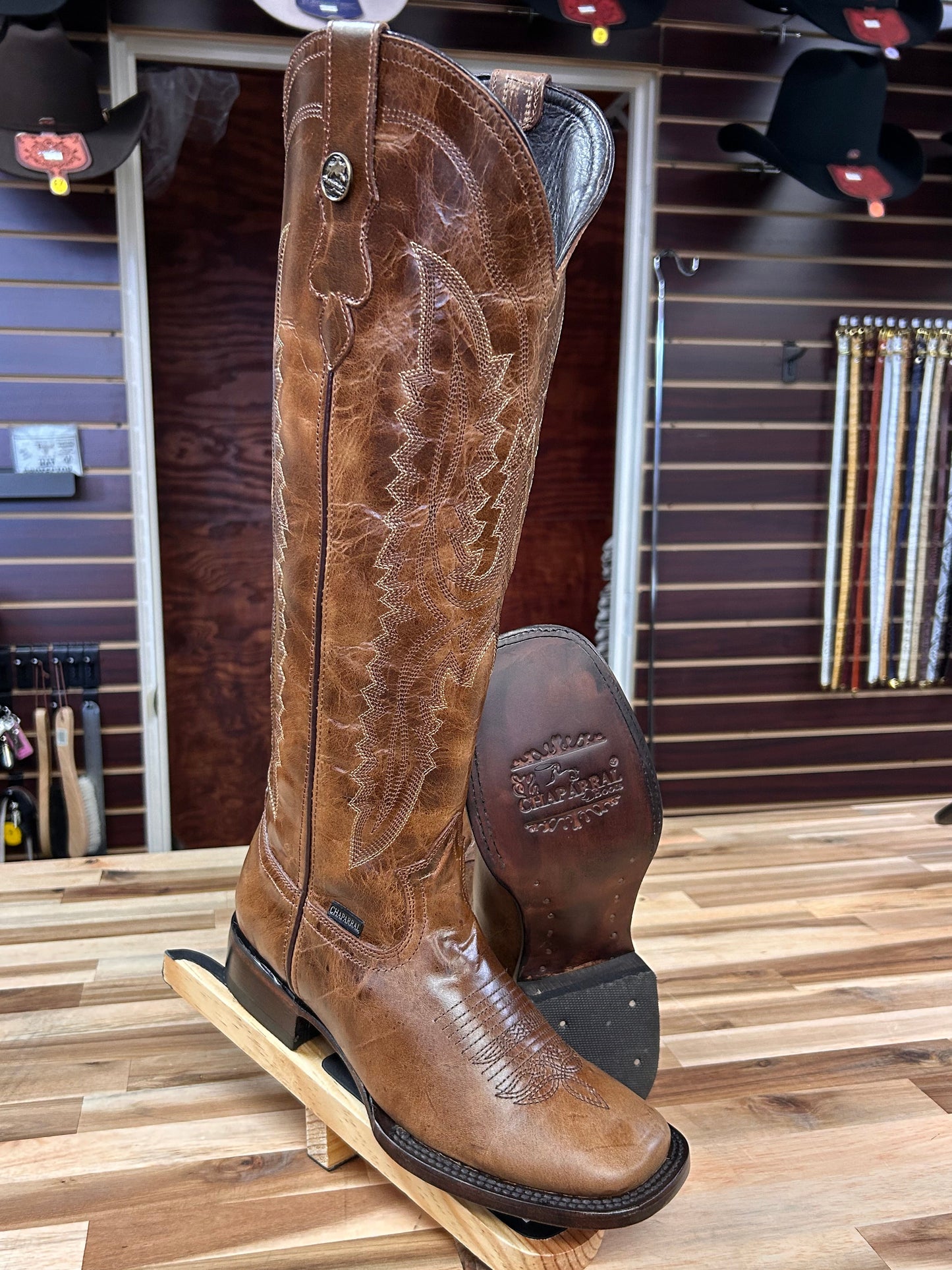 Divina Tall Square Toe Boot (Orix)