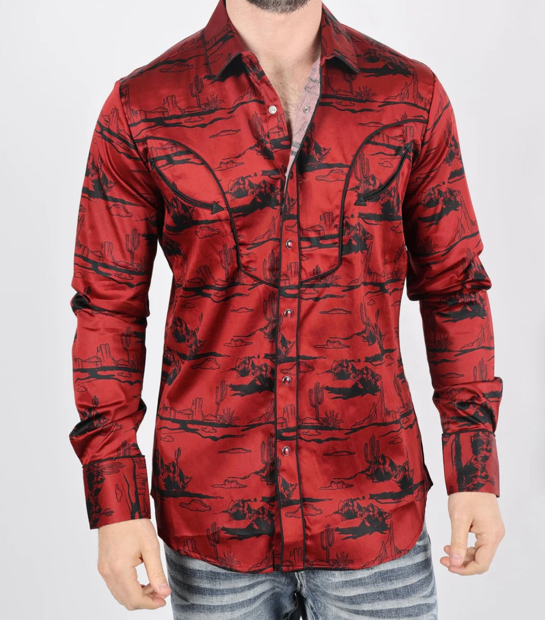 Red Wild West Dress Shirt