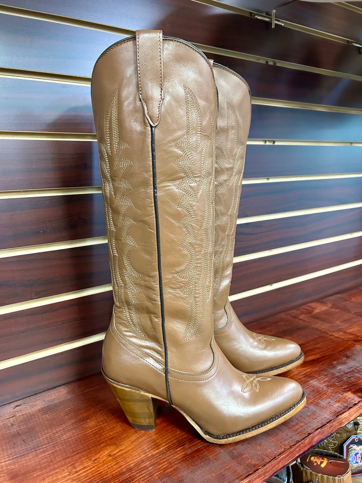 Destiny Honey Knee High Snip Toe Boot
