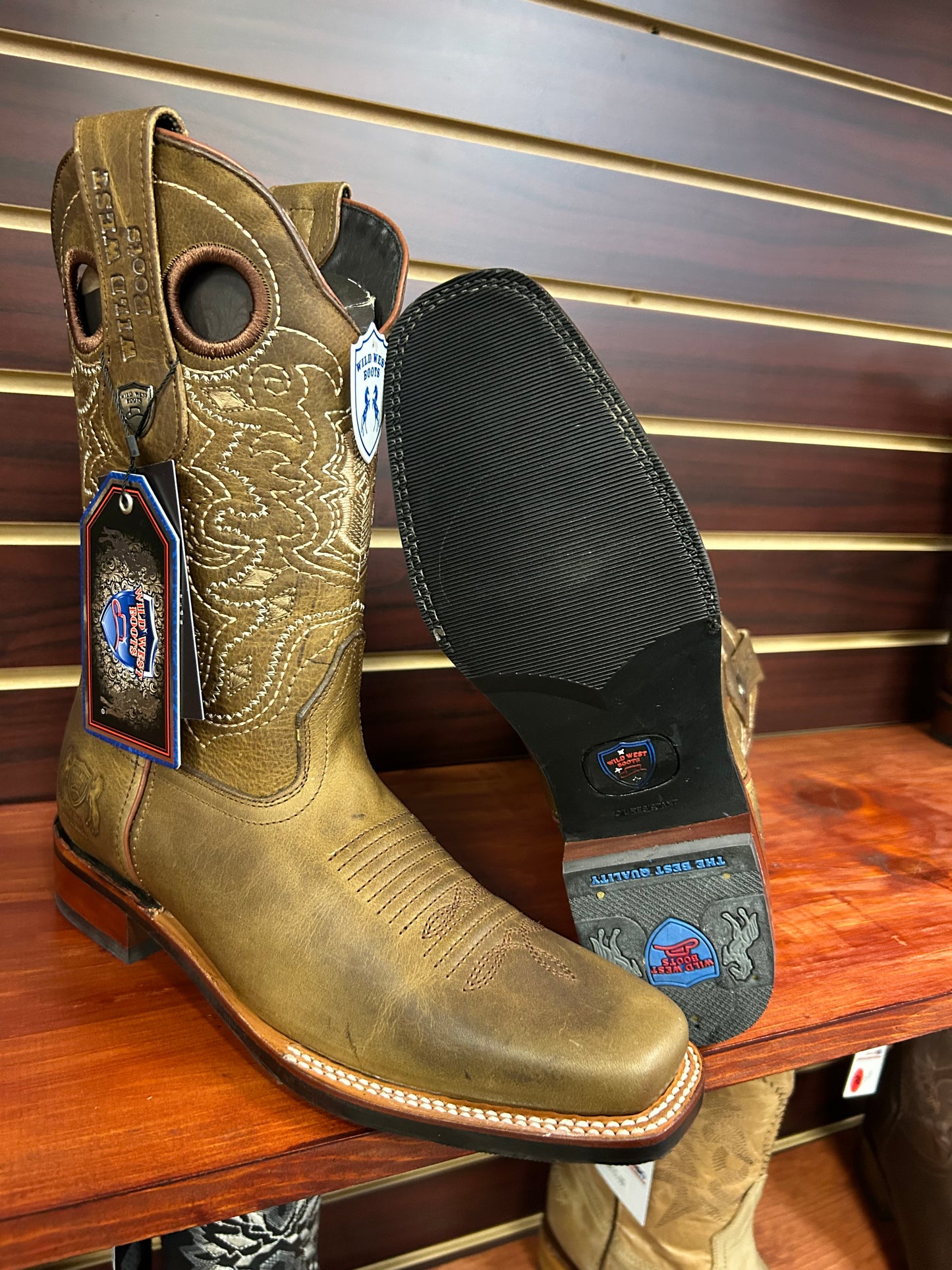 Wild West Rodeo Square Toe Boot Rage Honey