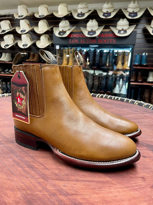 Los Altos Charro Short Boot Oval Belmont Honey