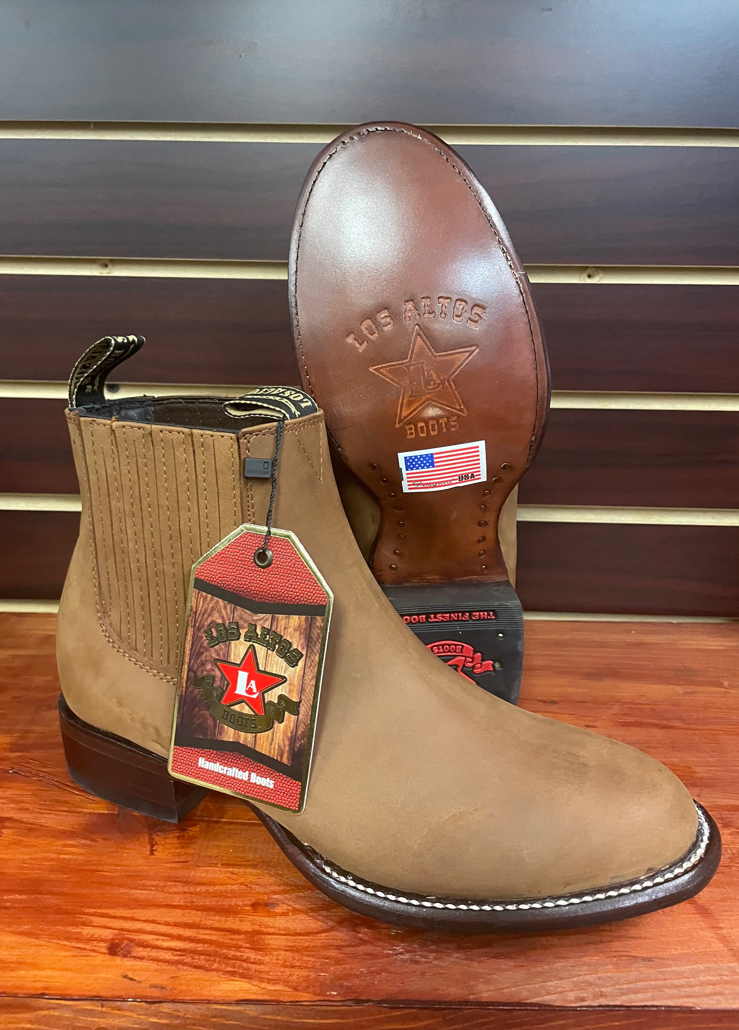 Nobuck Charro Short Boot Oval Toe (Chedron)