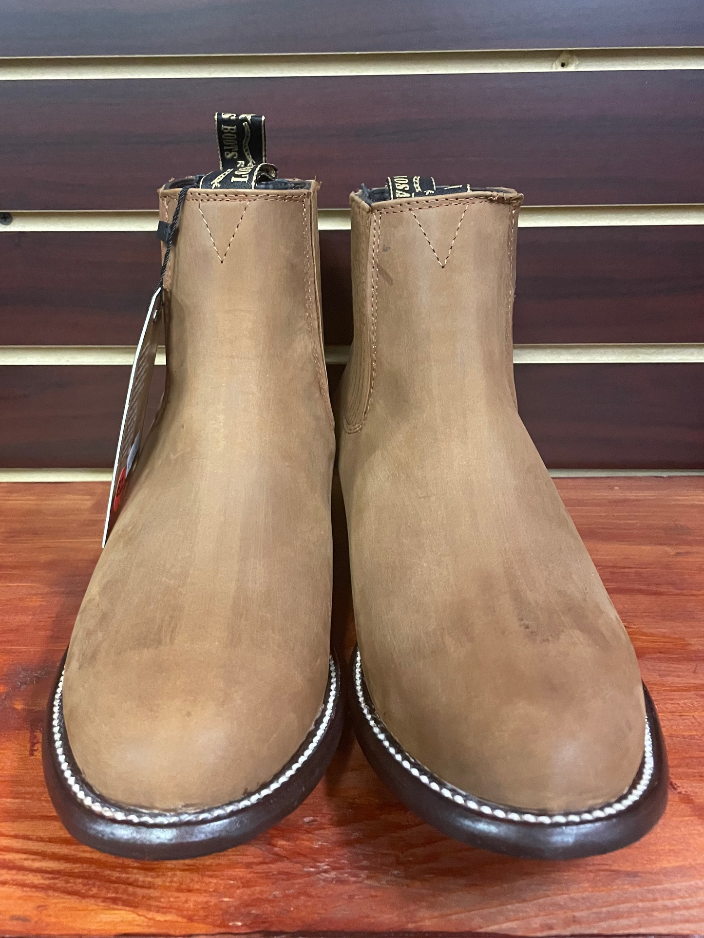Nobuck Charro Short Boot Oval Toe (Chedron)
