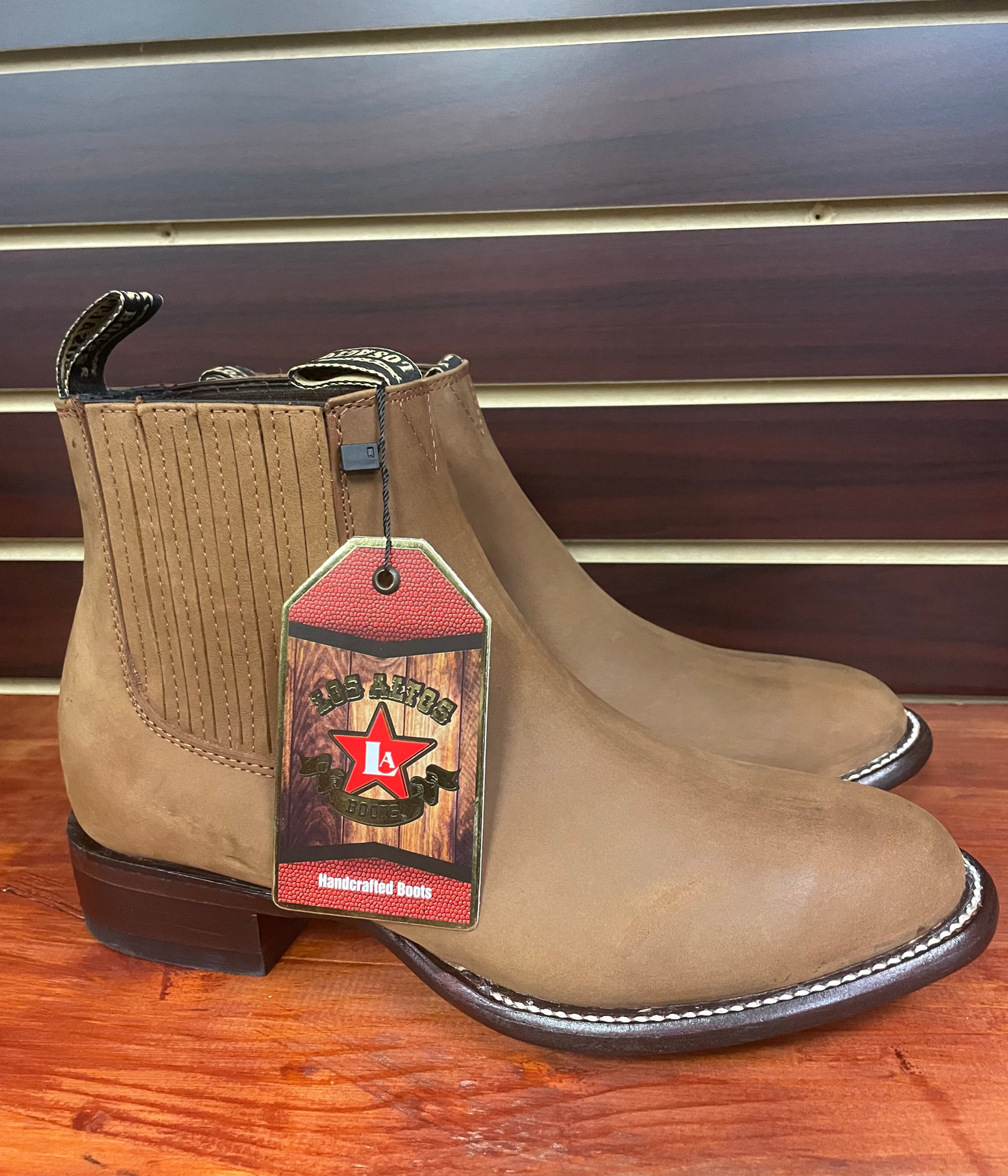 Nobuck Charro Short Boot Oval Toe (Chedron)